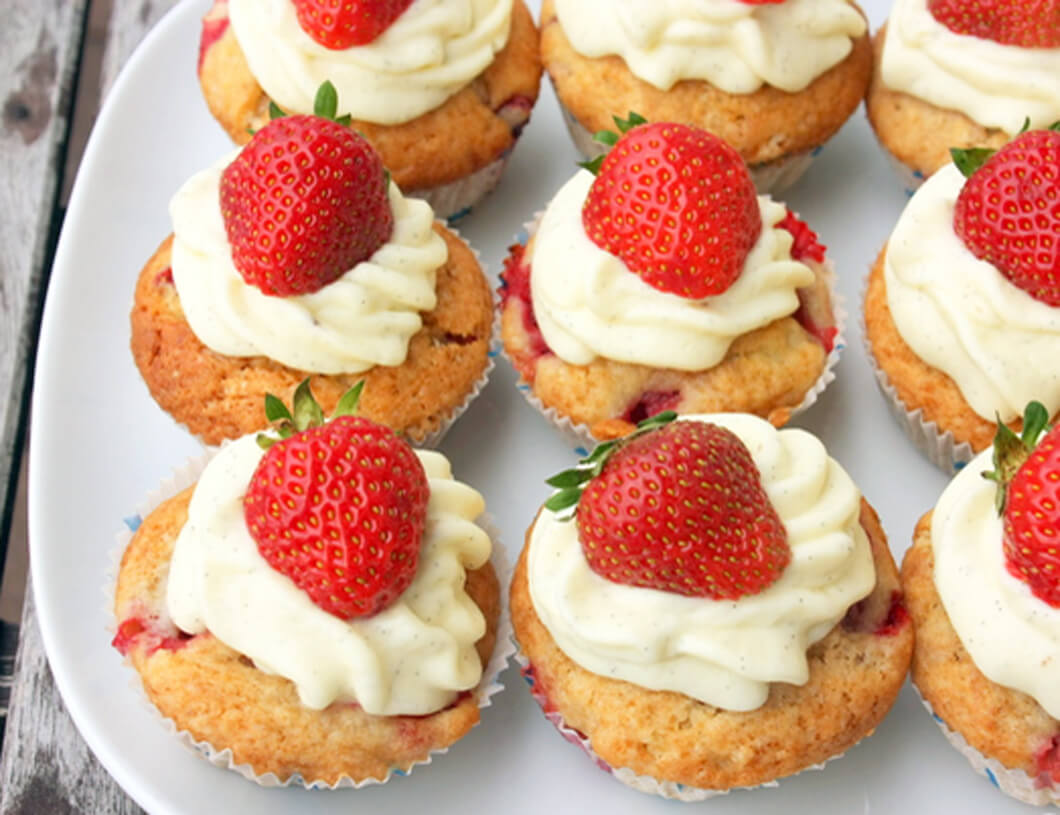 Erdbeer Cupcakes Rezept {flowers on my plate}